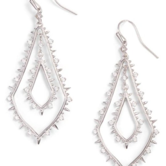 Kendra Scott Alice Drop Earrings in Silver - Picture 5 of 5